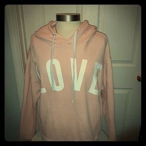 Juniors pink hoodie
